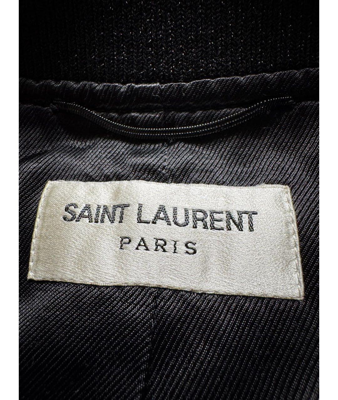 SAINT LAURENT Черная хлопковая куртка, фото 5