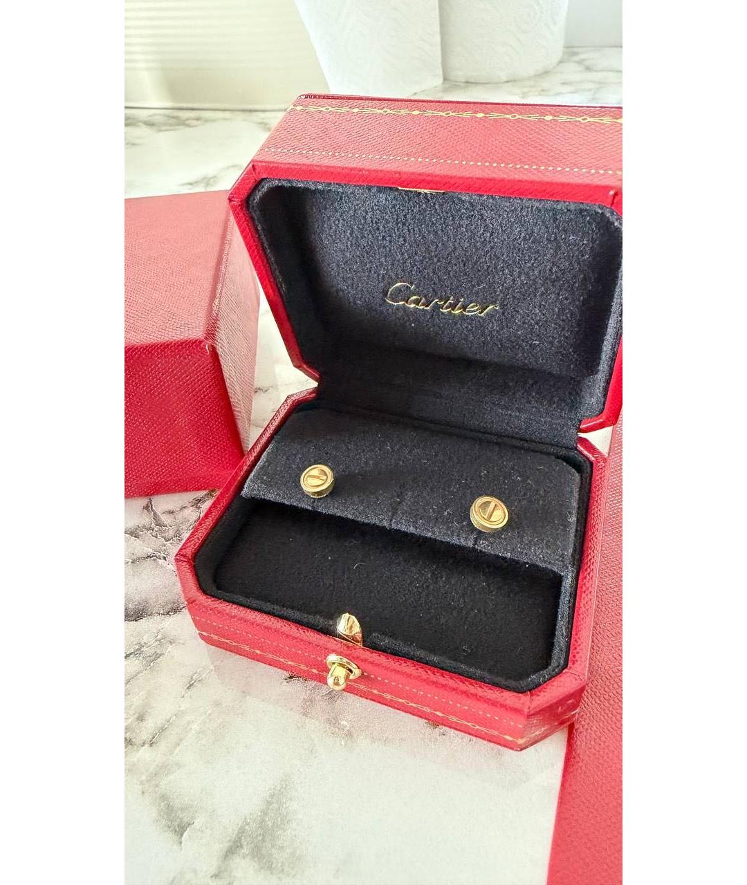 CARTIER Золотые серьги из желтого золота, фото 3