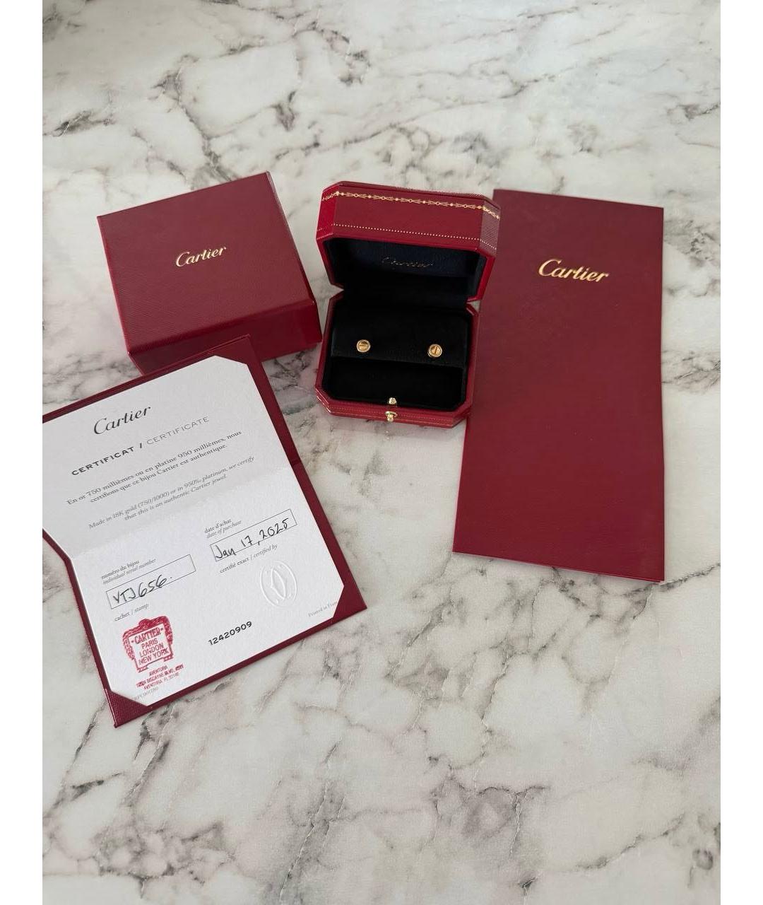 CARTIER Золотые серьги из желтого золота, фото 2