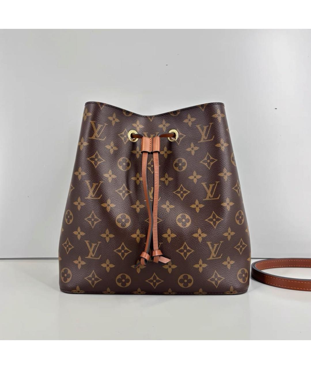 LOUIS VUITTON Коричневая сумка через плечо из канвы, фото 9