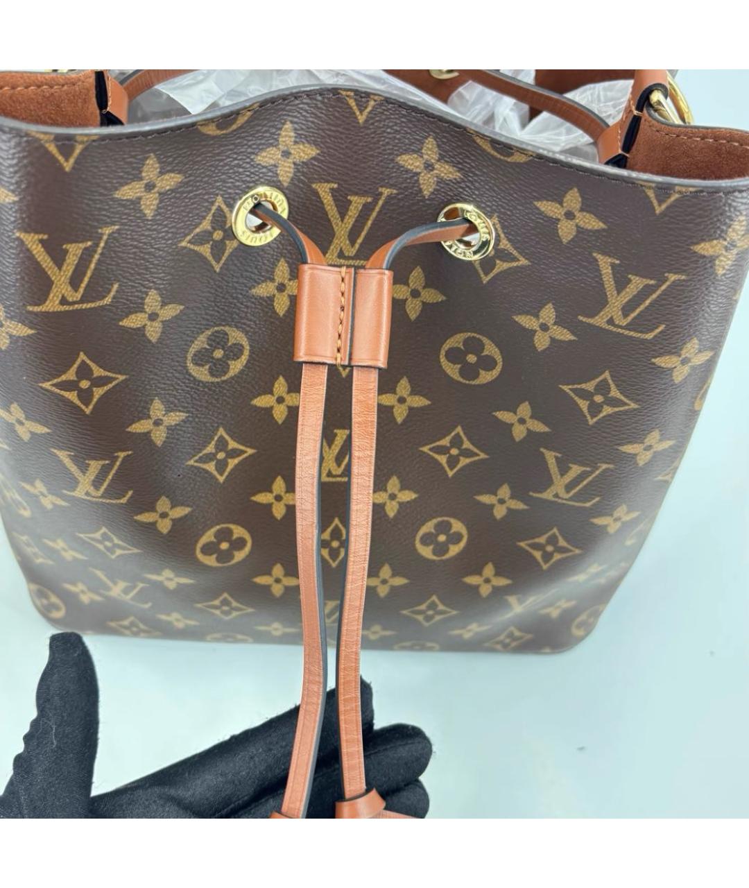 LOUIS VUITTON Коричневая сумка через плечо из канвы, фото 7