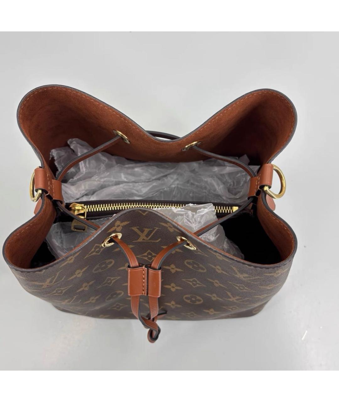 LOUIS VUITTON Коричневая сумка через плечо из канвы, фото 6