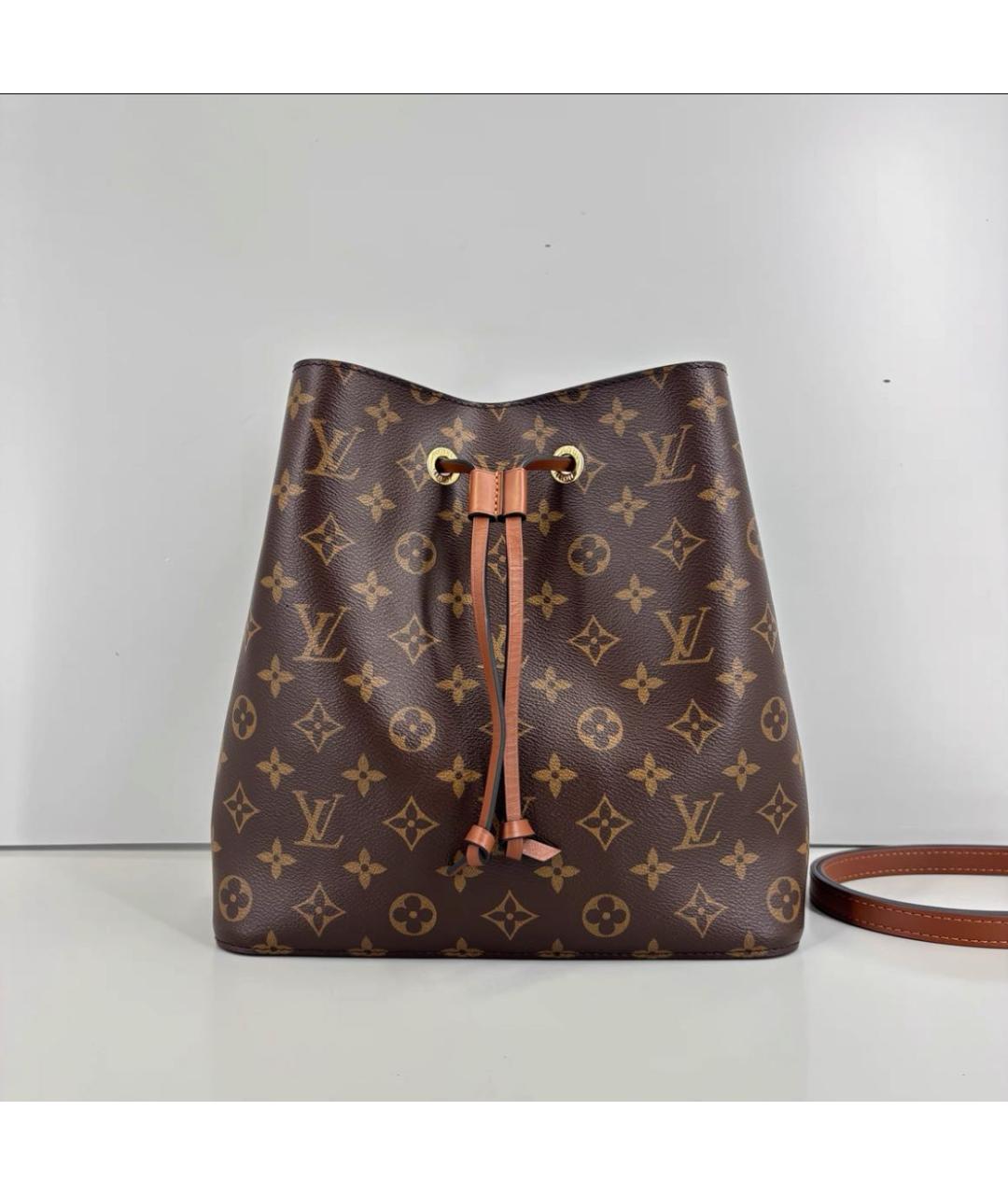 LOUIS VUITTON Коричневая сумка через плечо из канвы, фото 2