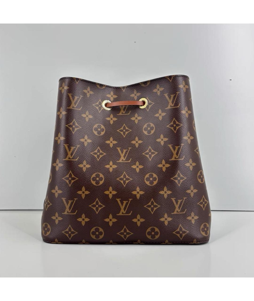 LOUIS VUITTON Коричневая сумка через плечо из канвы, фото 3