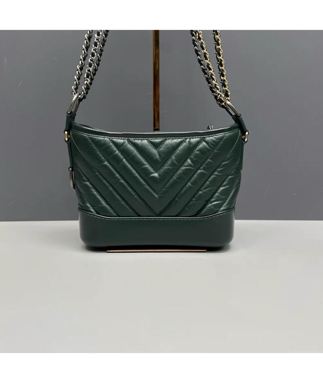 CHANEL Зеленая кожаная сумка через плечо, фото 3
