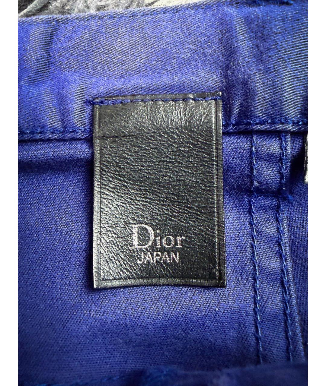 CHRISTIAN DIOR Синие хлопковые джинсы скинни, фото 6