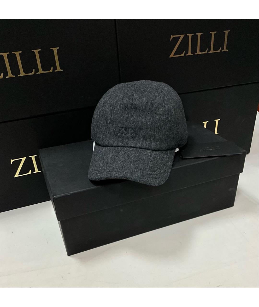 ZILLI Серая шерстяная кепка/бейсболка, фото 3