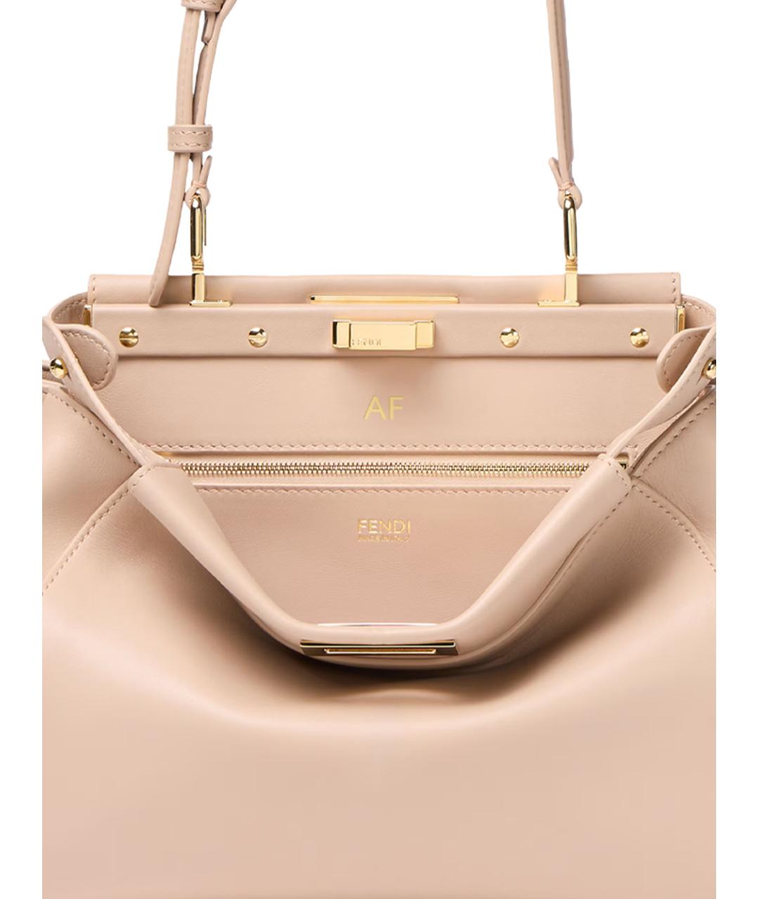 FENDI Розовая кожаная сумка тоут, фото 6