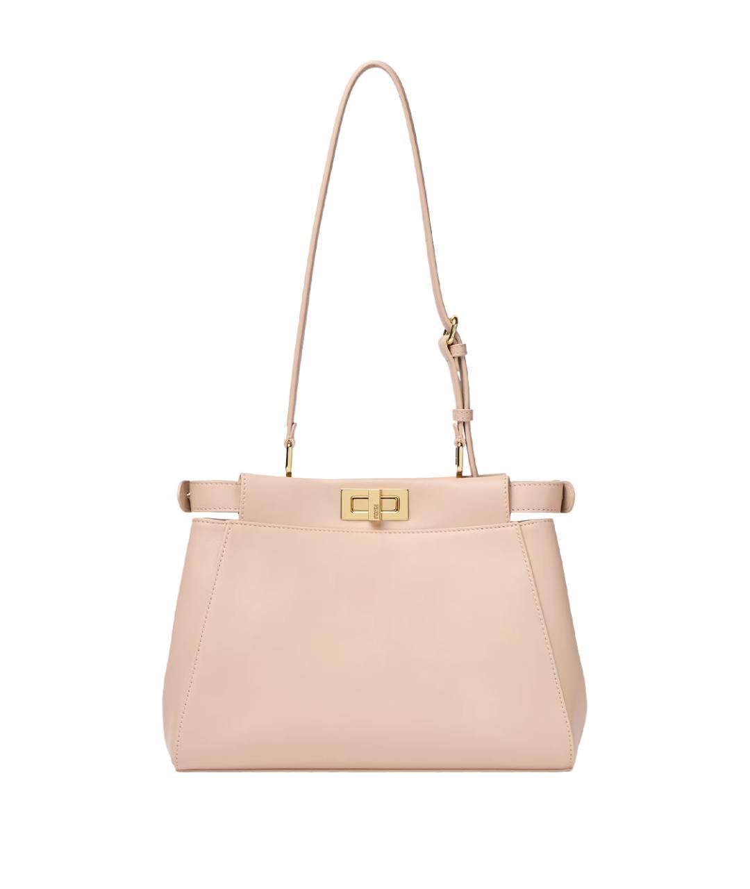 FENDI Розовая кожаная сумка тоут, фото 3