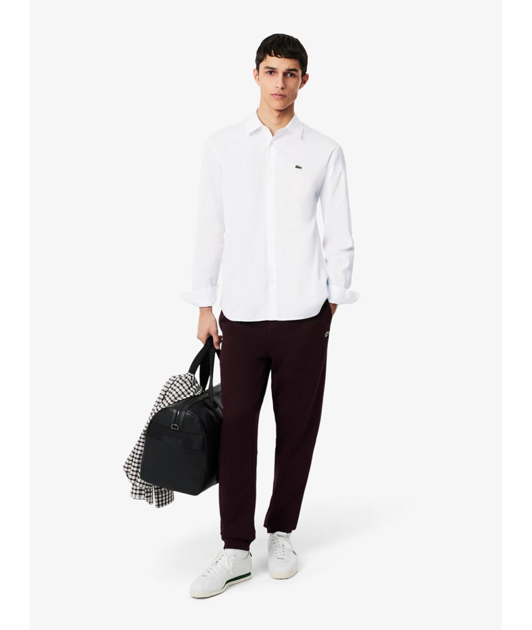 LACOSTE Белая хлопковая классическая рубашка, фото 2