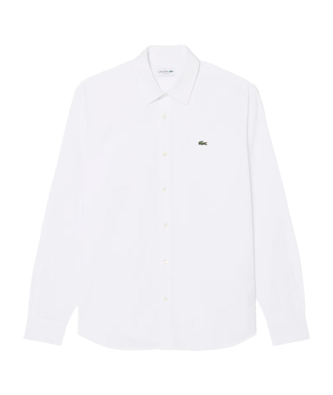 LACOSTE Белая хлопковая классическая рубашка, фото 1