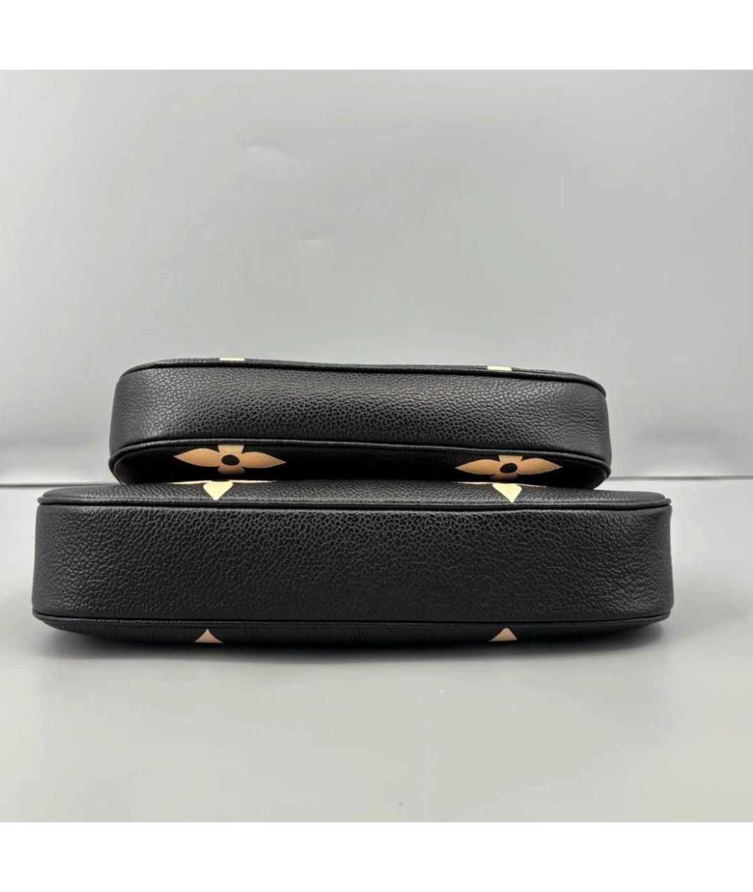 LOUIS VUITTON Черная кожаная сумка через плечо, фото 4