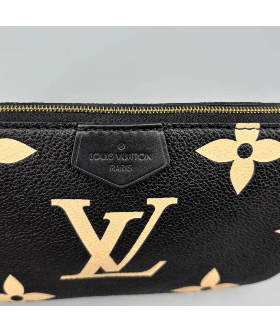 LOUIS VUITTON Черная кожаная сумка через плечо, фото 6