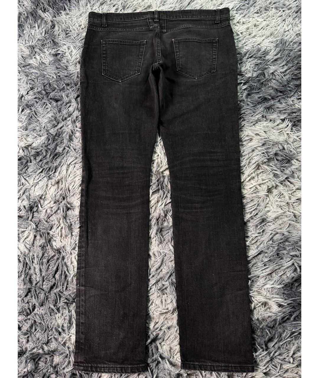 SAINT LAURENT Черные хлопковые джинсы скинни, фото 2