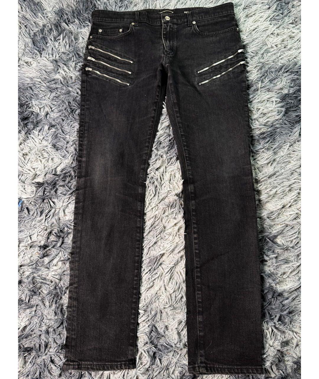 SAINT LAURENT Черные хлопковые джинсы скинни, фото 8