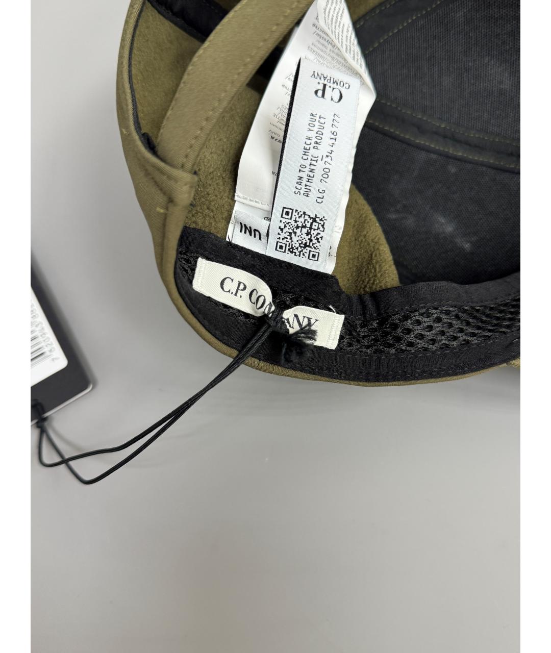 CP COMPANY Зеленая синтетическая кепка/бейсболка, фото 3