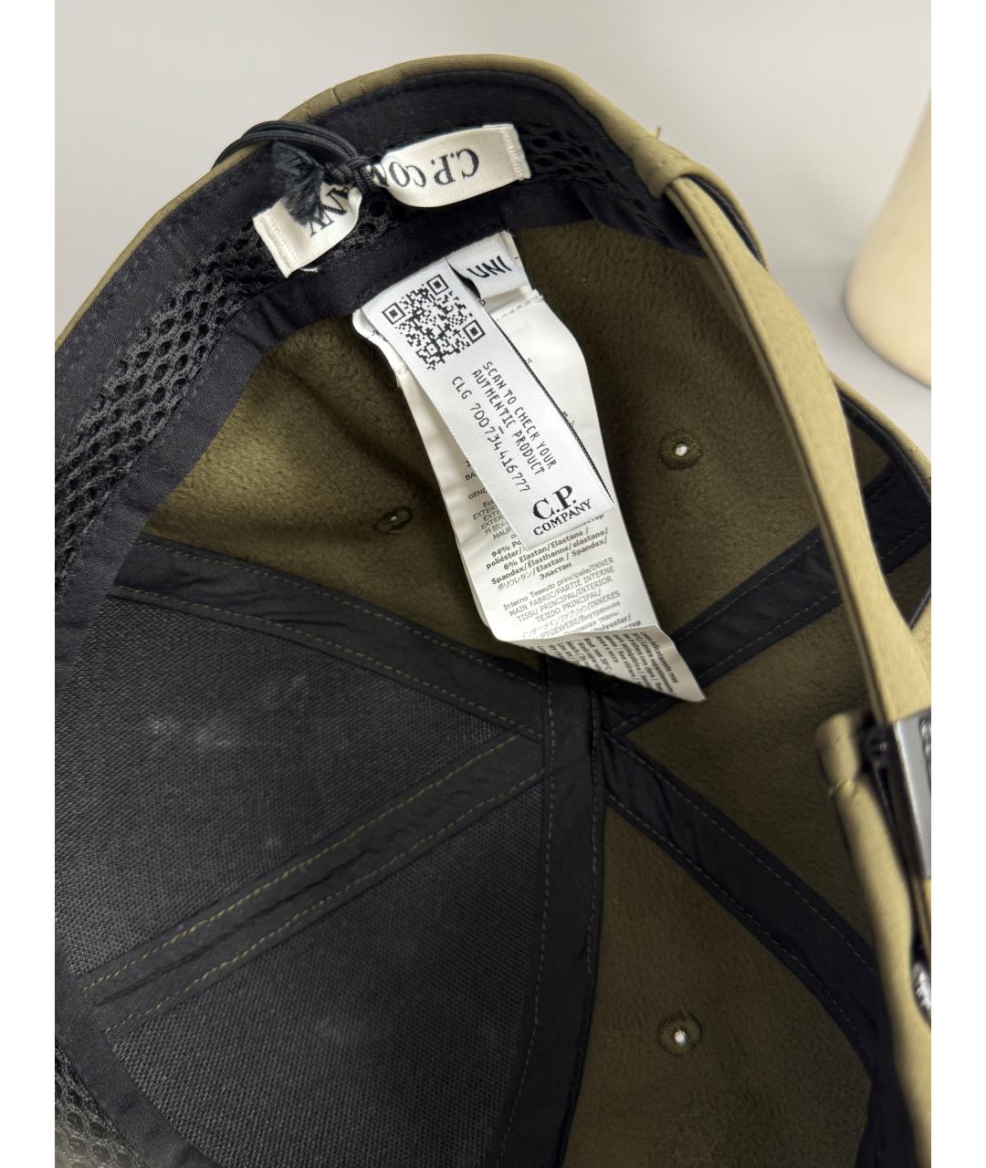 CP COMPANY Зеленая синтетическая кепка/бейсболка, фото 4