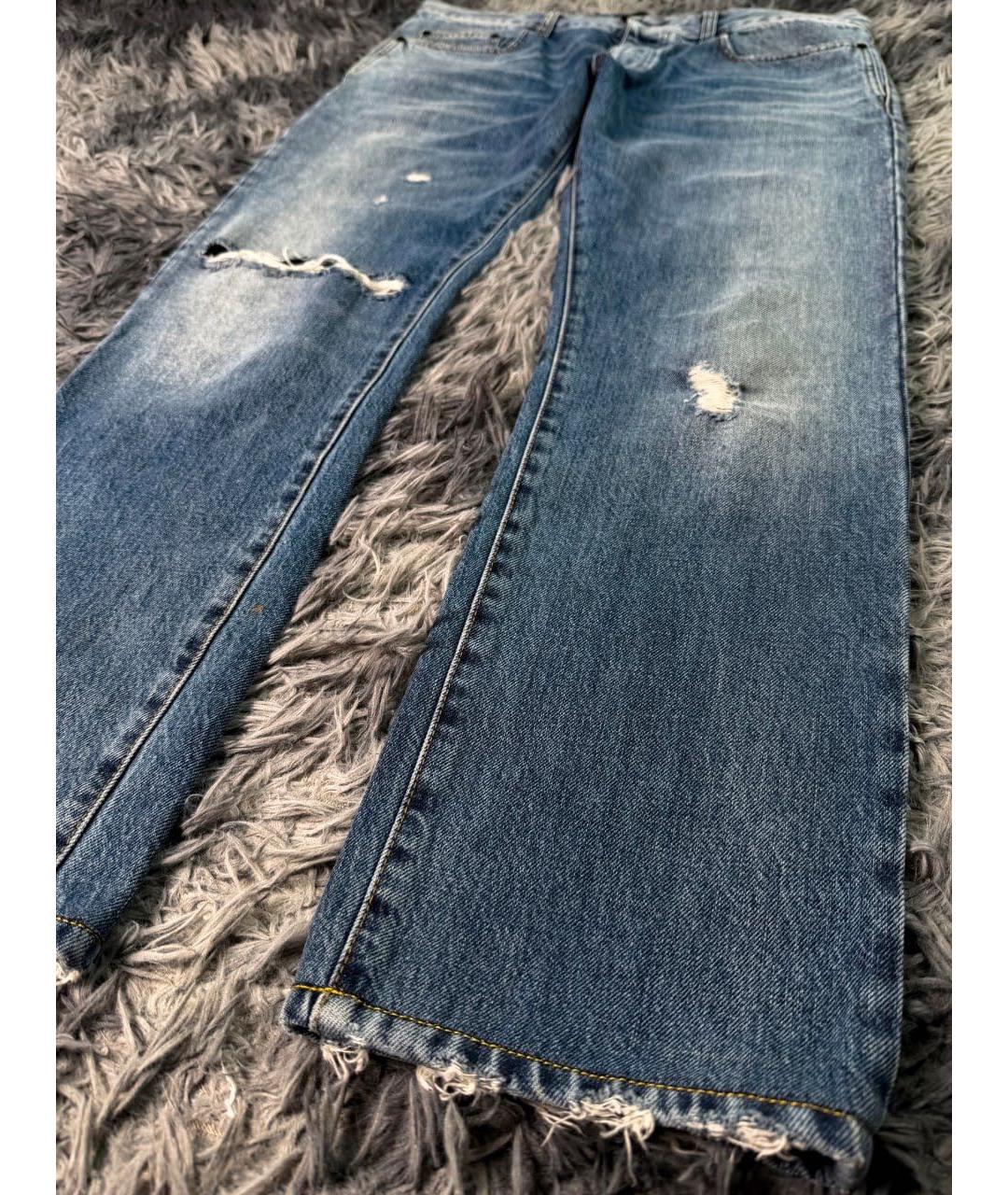SAINT LAURENT Синие хлопковые джинсы скинни, фото 7
