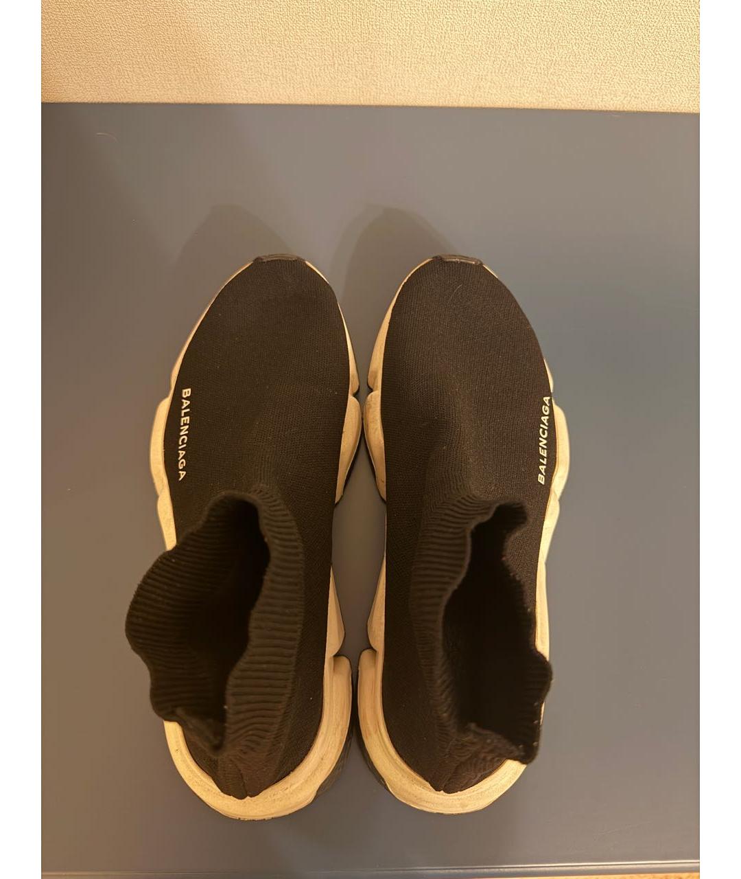 BALENCIAGA Черные текстильные кроссовки, фото 3