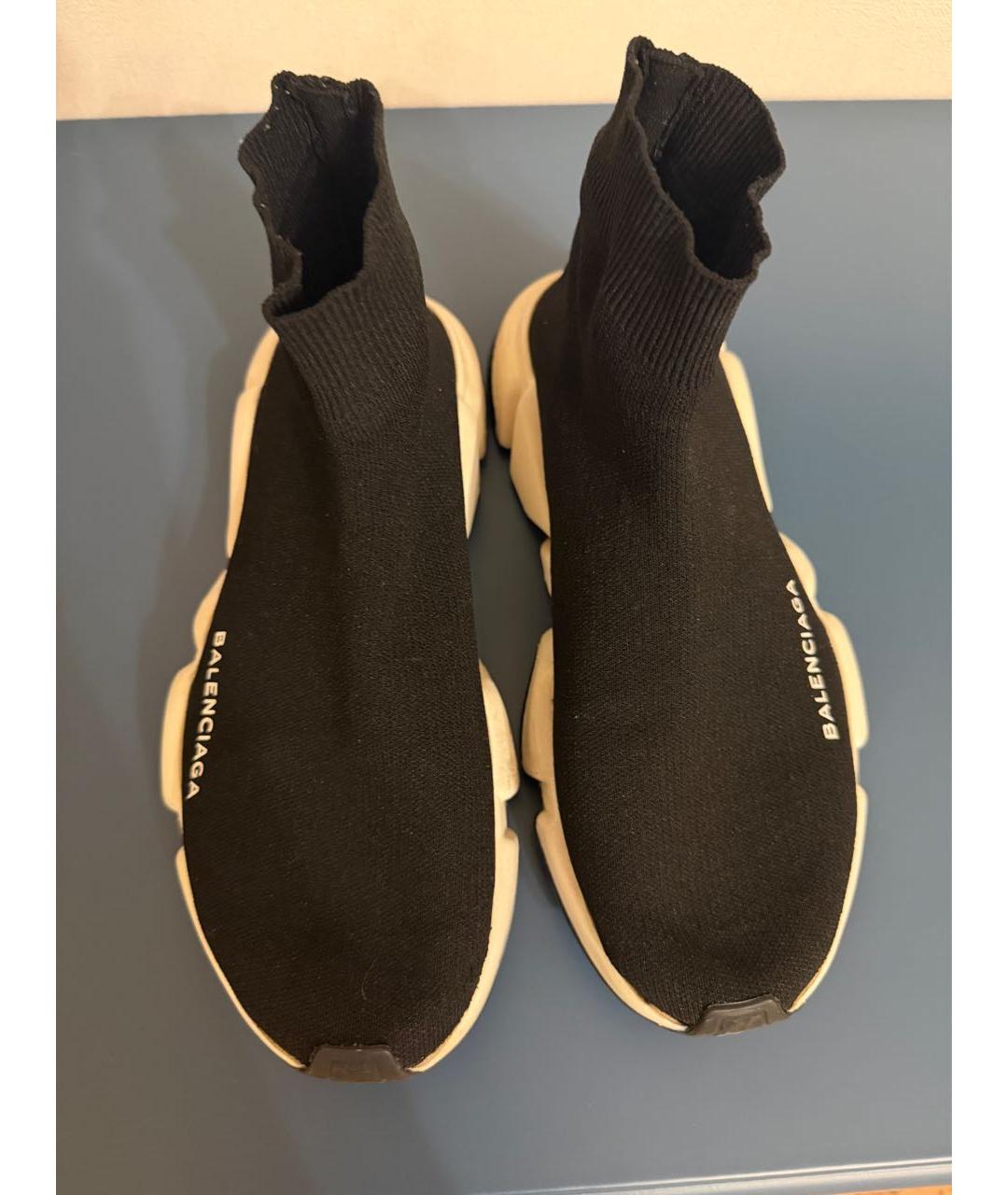 BALENCIAGA Черные текстильные кроссовки, фото 2