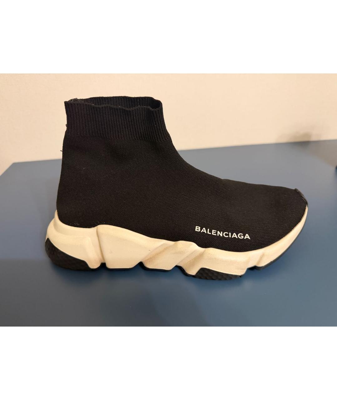 BALENCIAGA Черные текстильные кроссовки, фото 5