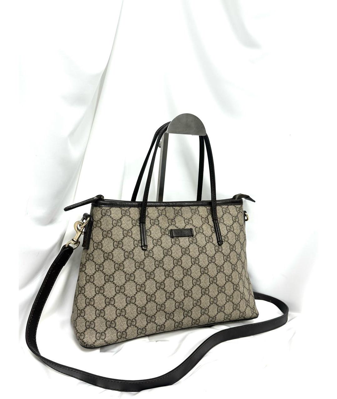 GUCCI Бежевая сумка тоут из канвы, фото 2