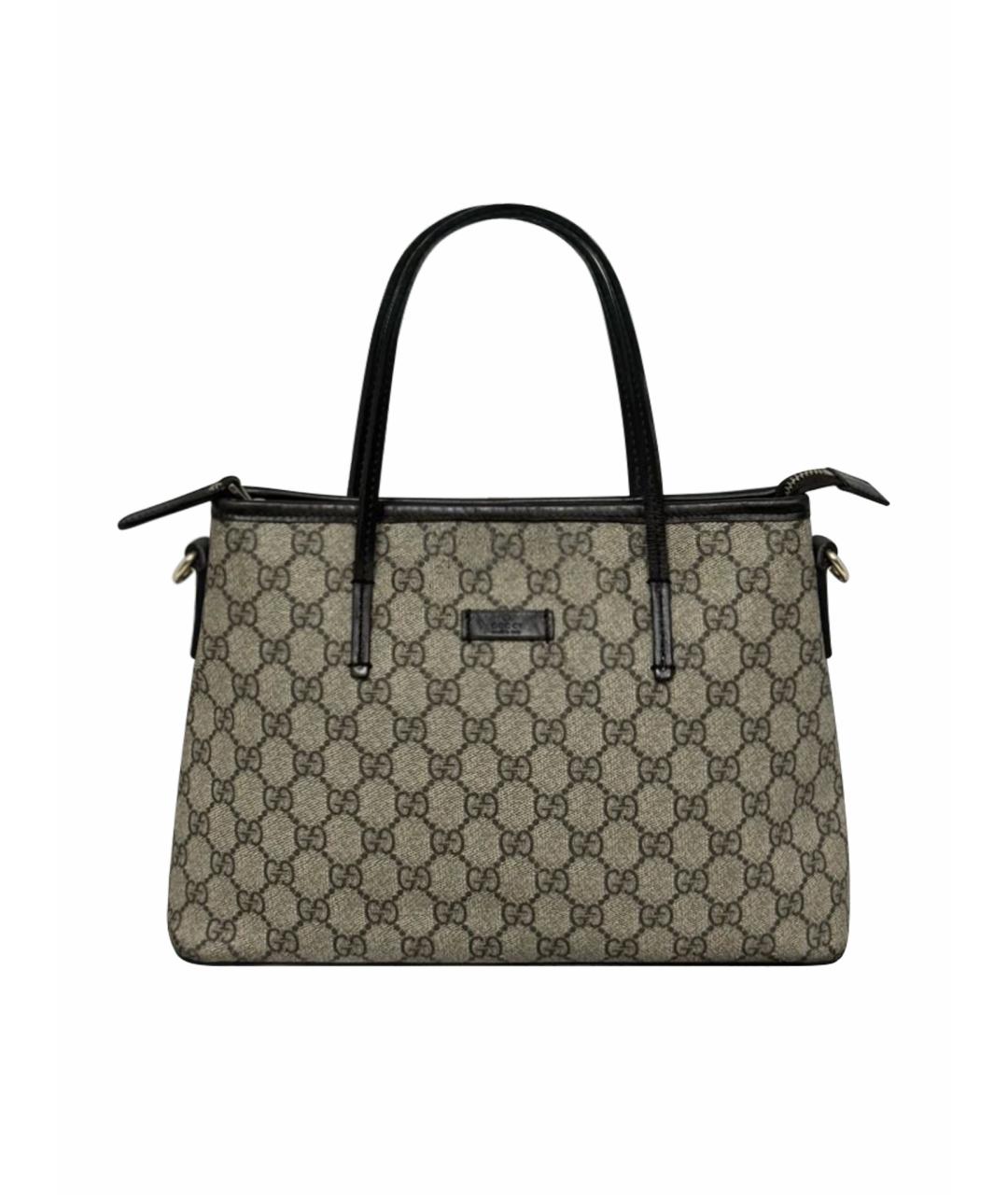 GUCCI Бежевая сумка тоут из канвы, фото 1