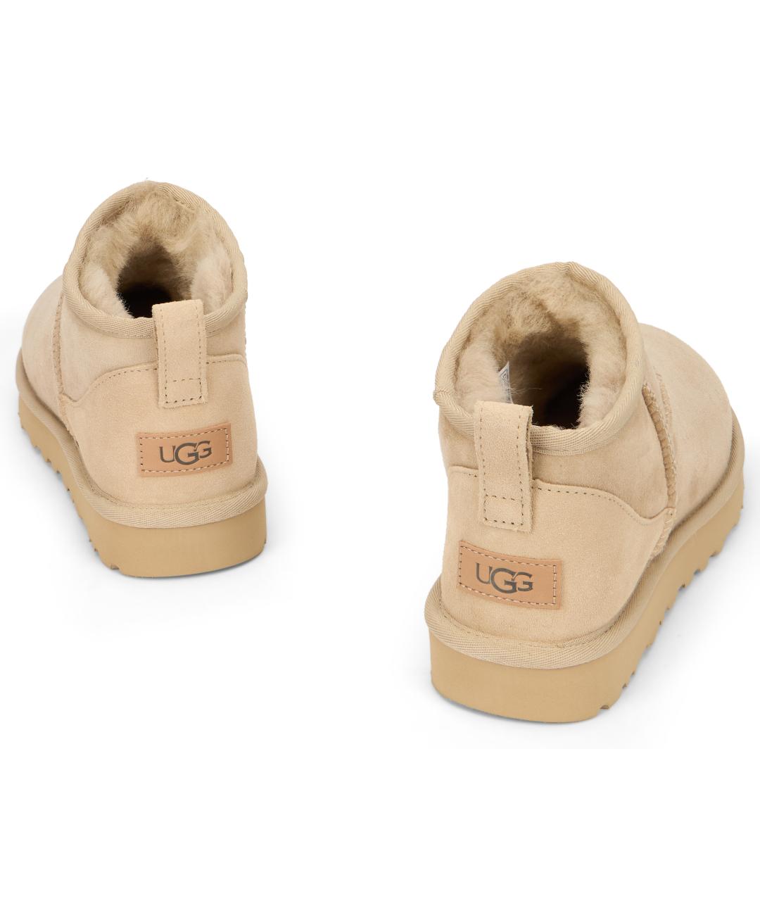UGG Бежевые замшевые полусапоги, фото 4