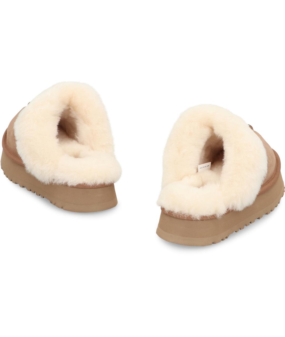UGG Бежевые замшевые сабо, фото 4