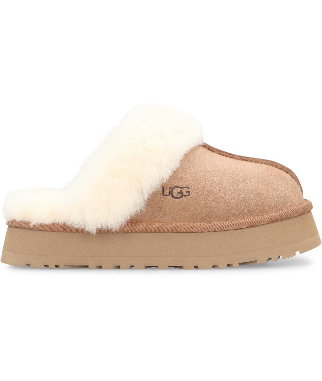 UGG Бежевые замшевые сабо, фото 2