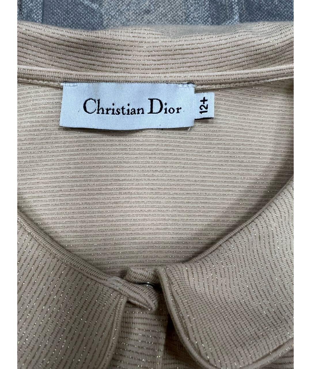 CHRISTIAN DIOR Бежевый хлопковый жакет / жилет, фото 3