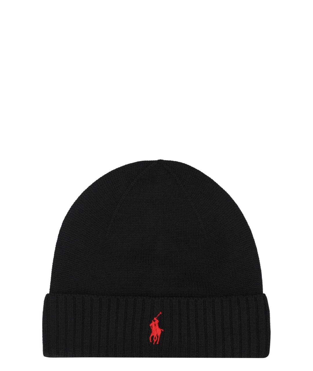 POLO RALPH LAUREN Черная шерстяная шапка, фото 4