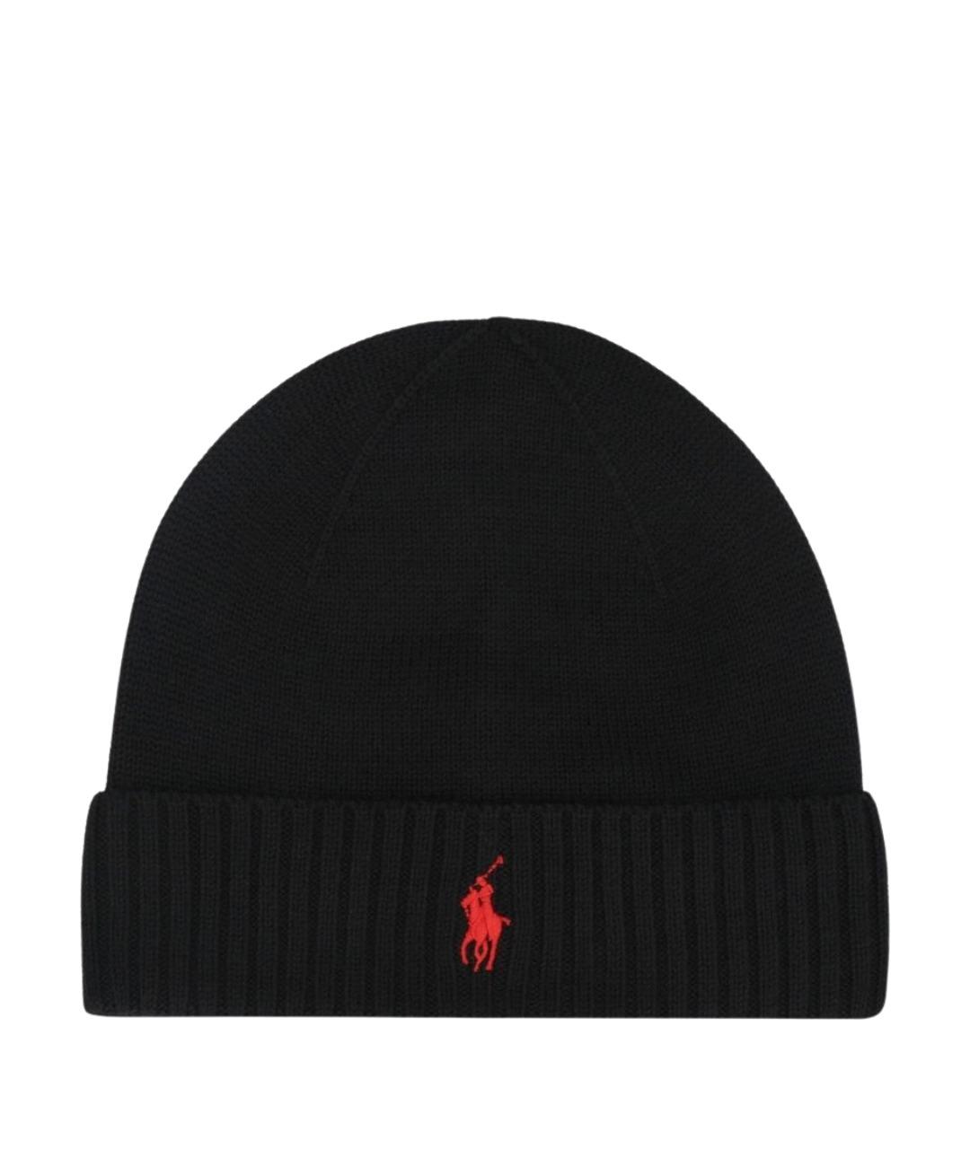 POLO RALPH LAUREN Черная шерстяная шапка, фото 1