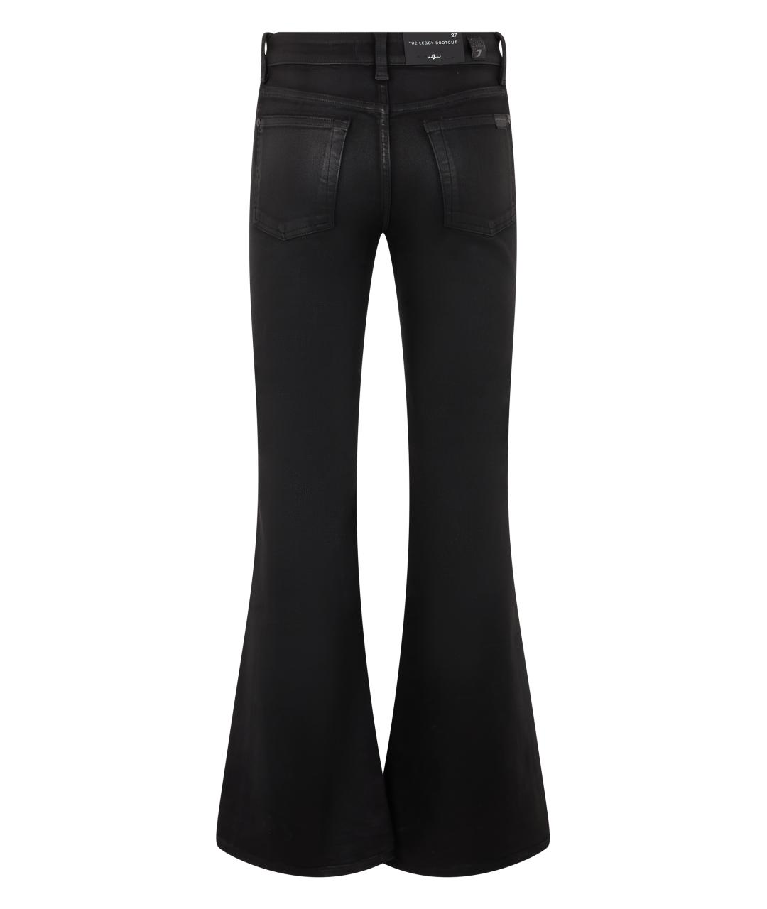 7 FOR ALL MANKIND Черные хлопковые брюки широкие, фото 2