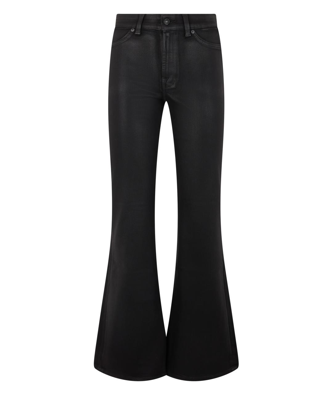 7 FOR ALL MANKIND Черные хлопковые брюки широкие, фото 1