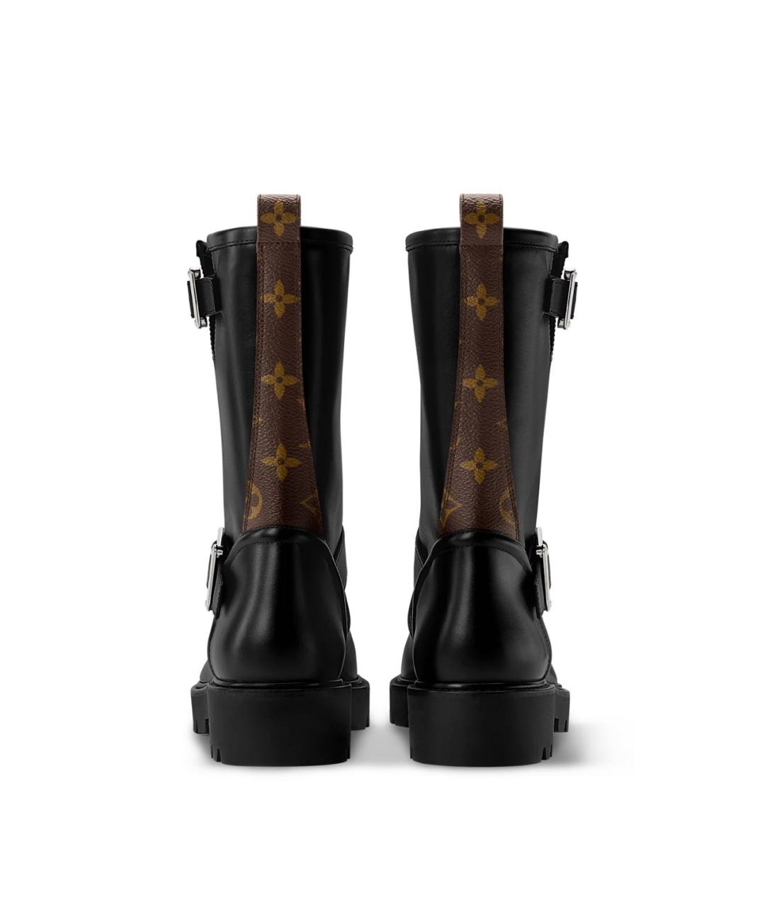 LOUIS VUITTON Черные кожаные сапоги, фото 4