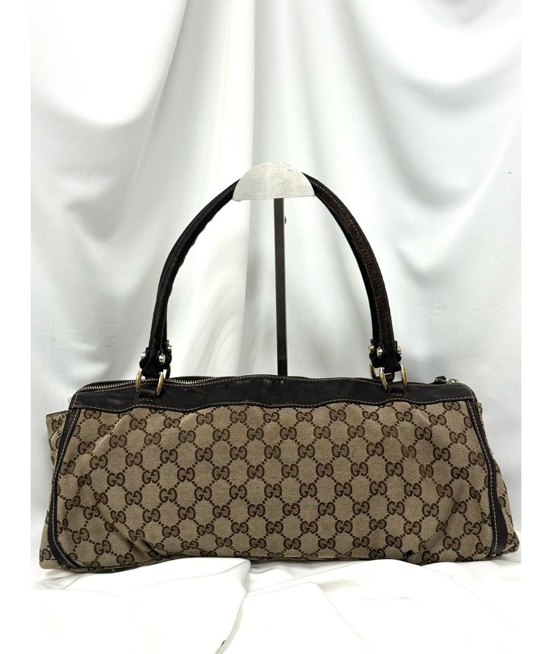 GUCCI Бежевая жаккардовая сумка через плечо, фото 4
