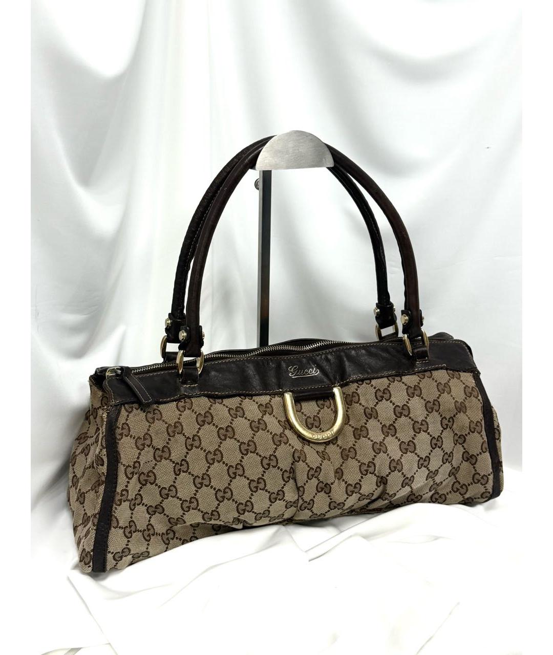 GUCCI Бежевая жаккардовая сумка через плечо, фото 5