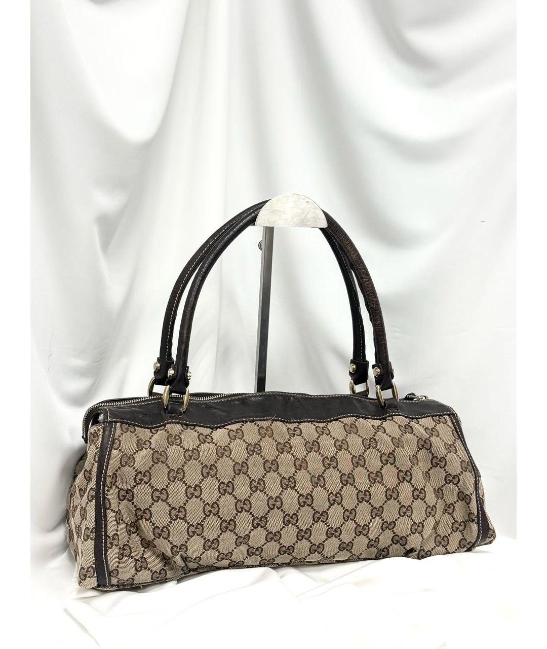 GUCCI Бежевая жаккардовая сумка через плечо, фото 3
