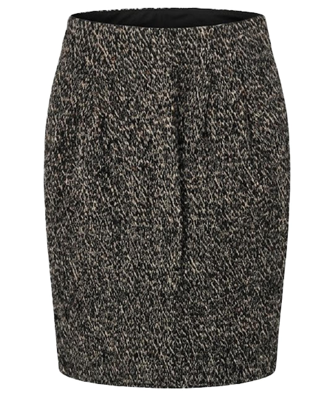 CELINE Коричневая шерстяная юбка мини, фото 1