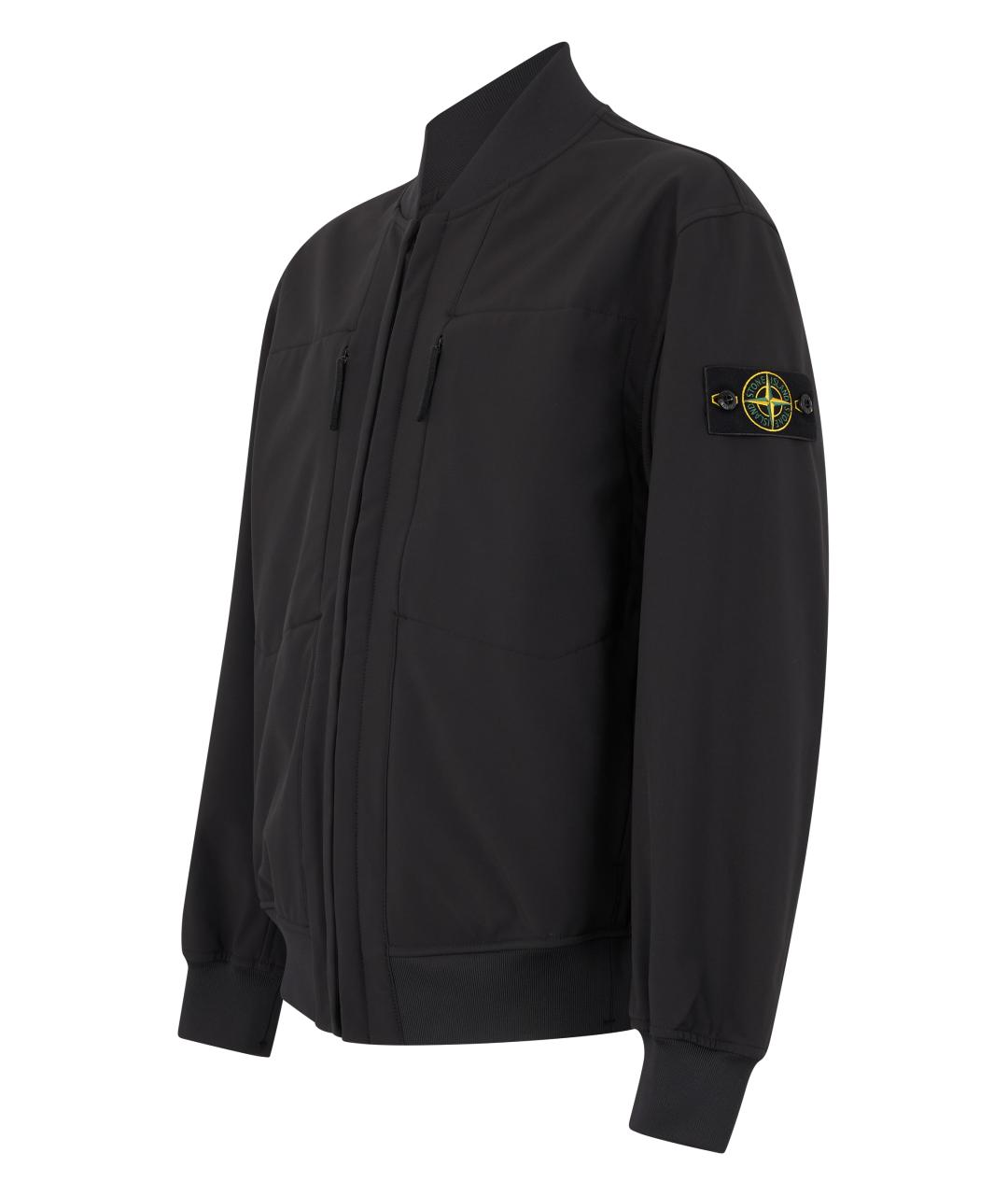 STONE ISLAND Черная полиэстеровая куртка, фото 3