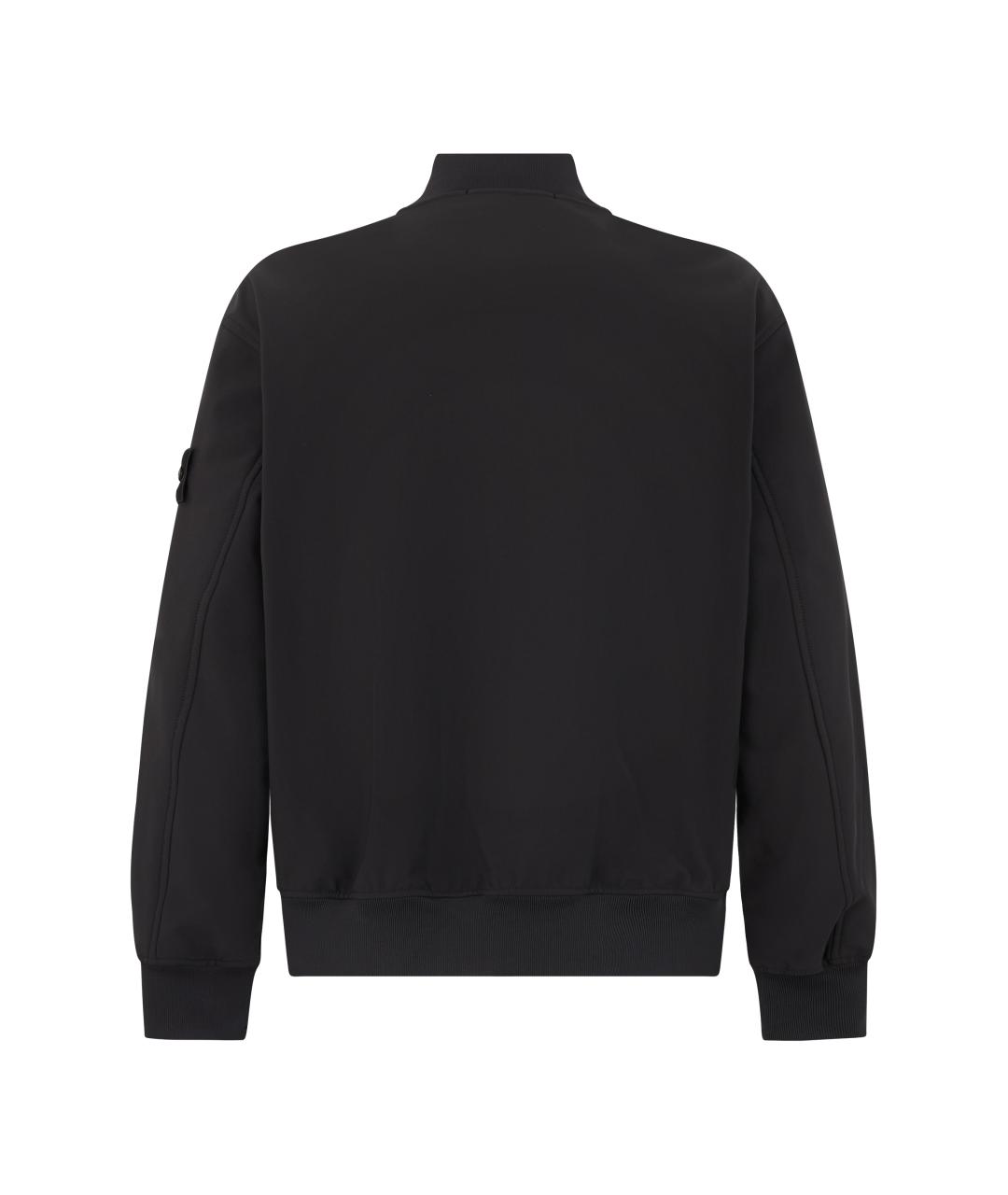 STONE ISLAND Черная полиэстеровая куртка, фото 2