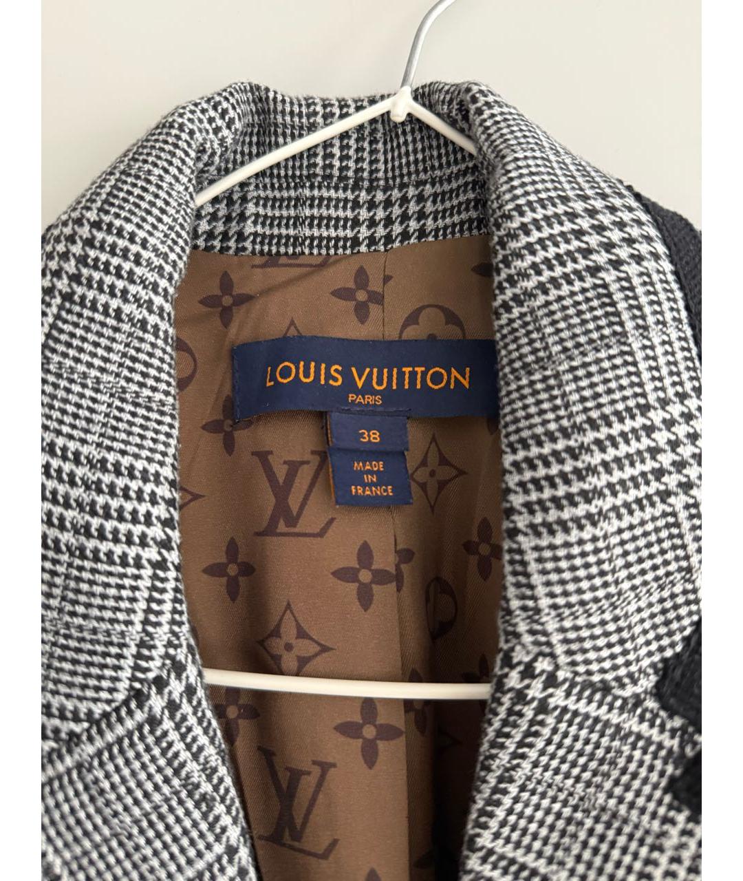 LOUIS VUITTON Серый шерстяной жакет/пиджак, фото 3