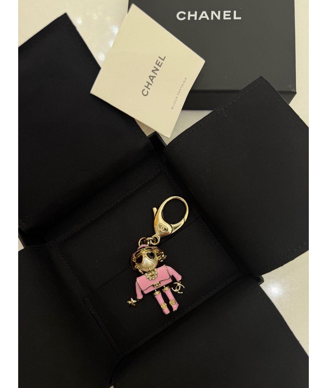 CHANEL Розовый брелок, фото 3