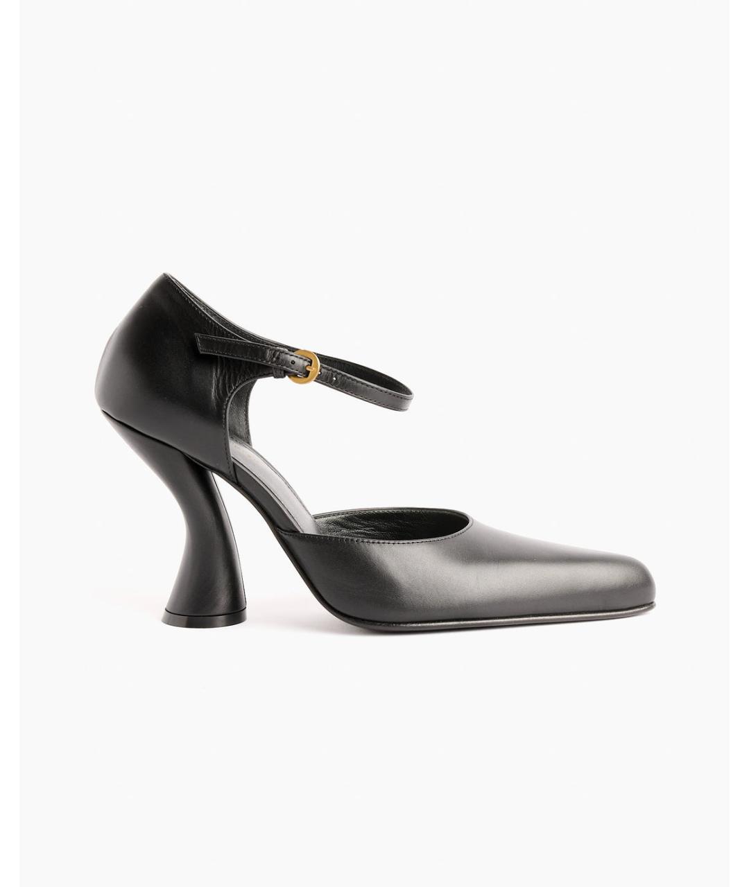 DRIES VAN NOTEN Черные кожаные босоножки, фото 11