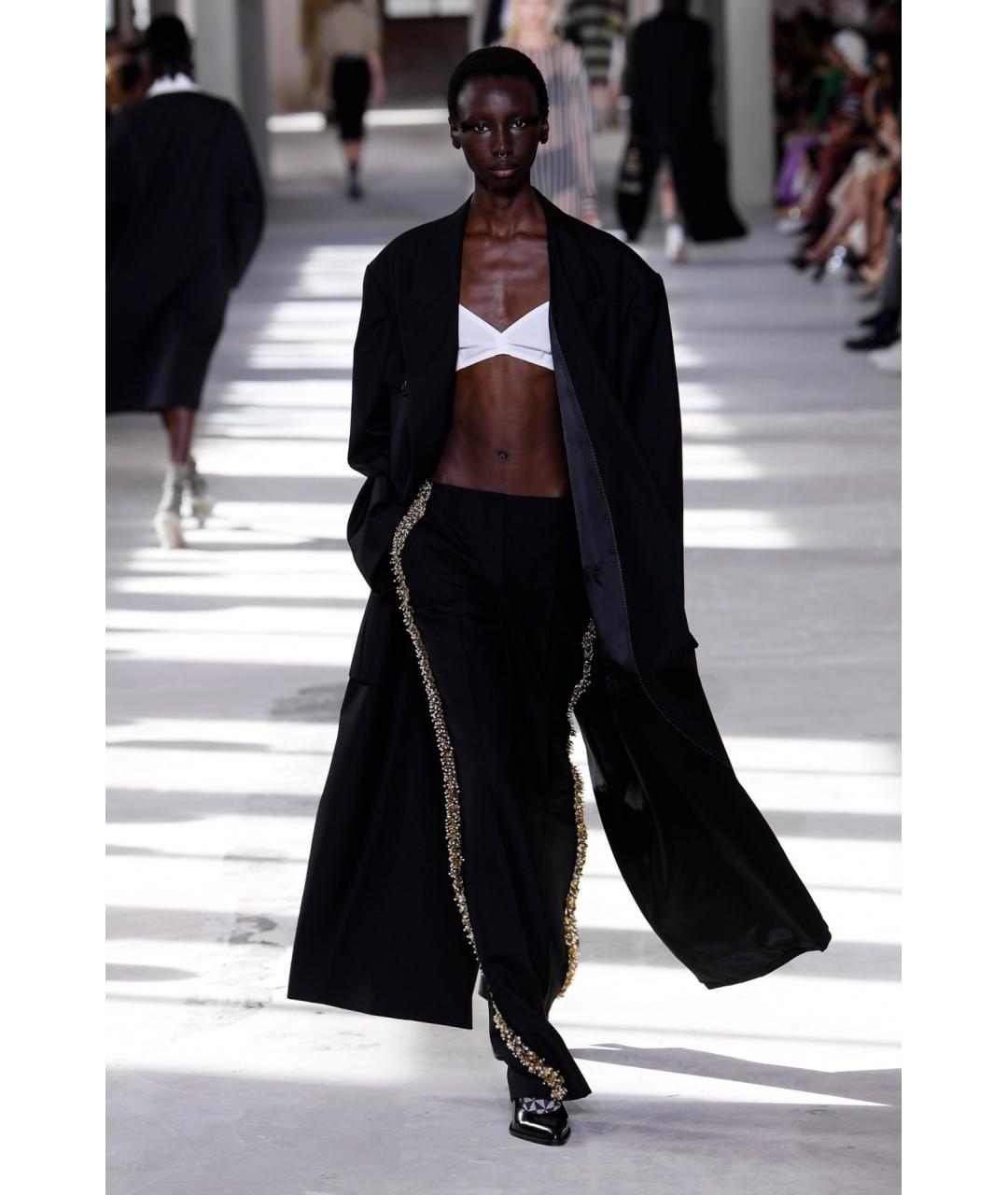 DRIES VAN NOTEN Черные кожаные босоножки, фото 8