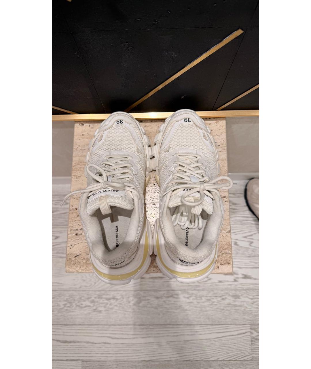 BALENCIAGA Белые текстильные кроссовки, фото 3
