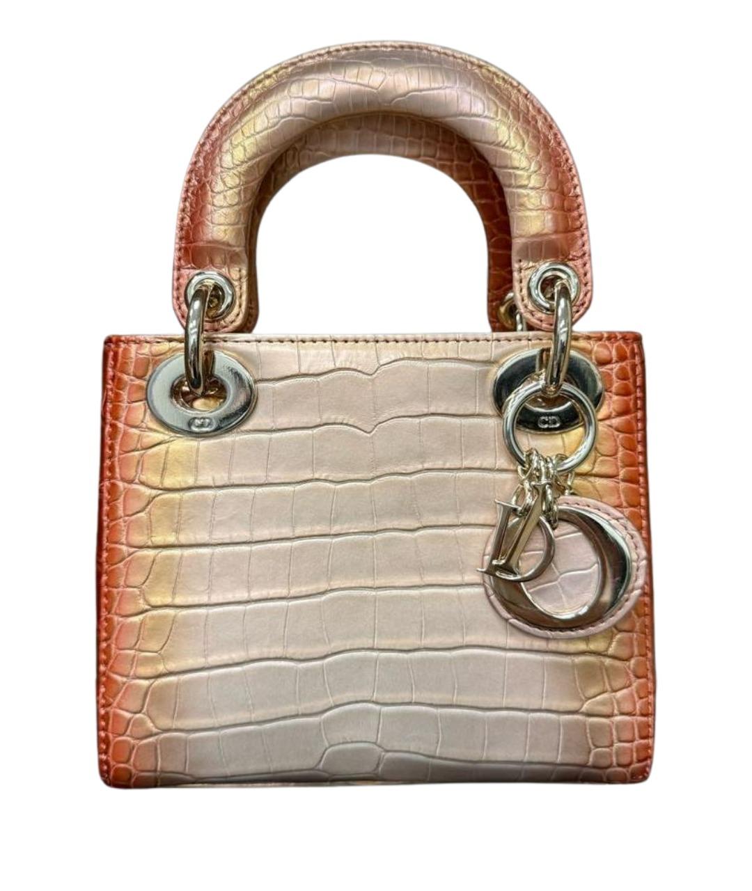 CHRISTIAN DIOR Мульти сумка с короткими ручками из кожи аллигатора, фото 1