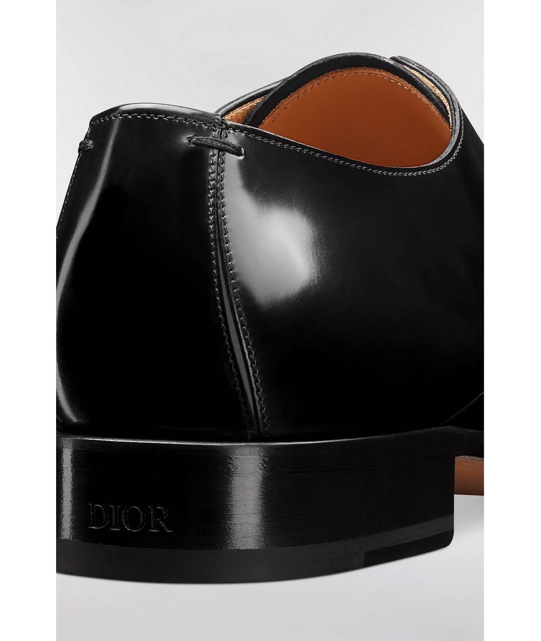 CHRISTIAN DIOR Черные кожаные туфли, фото 4