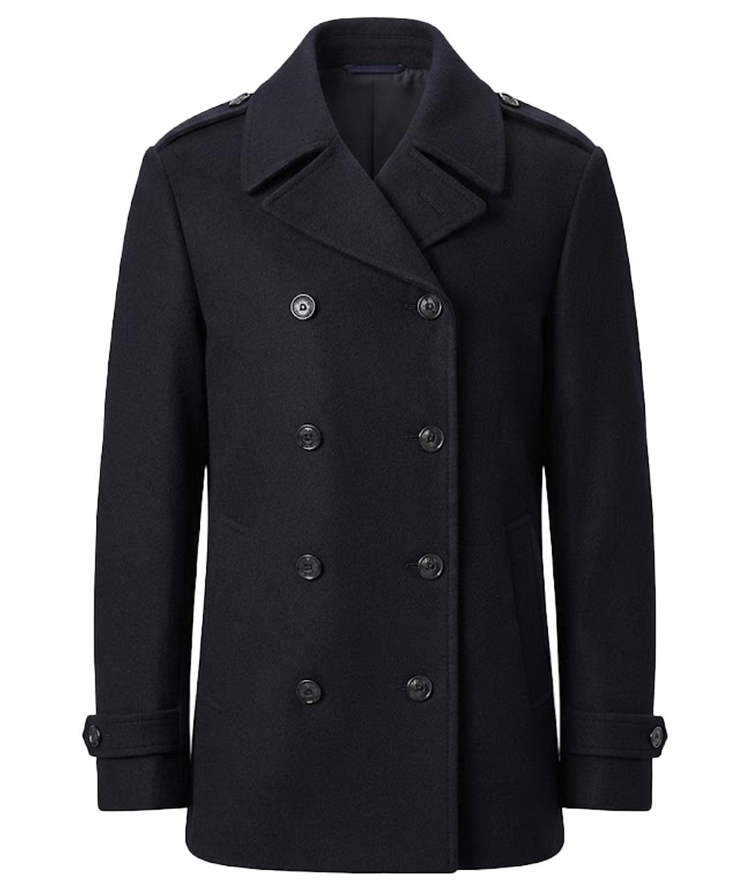 RALPH LAUREN PURPLE LABEL Черное шерстяное пальто, фото 1